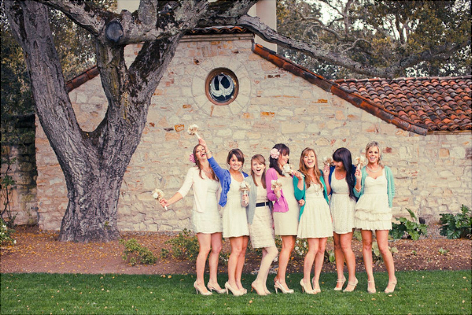 Bridesmaids With Cardigans