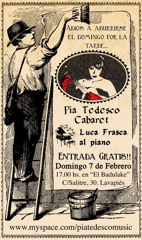PÃ­a Tedesco,Luca Frasca,Cabaret,Madrid,Chanson,Jazz,Badulake,LavapiÃ©s,Spain,Singer,Cantante