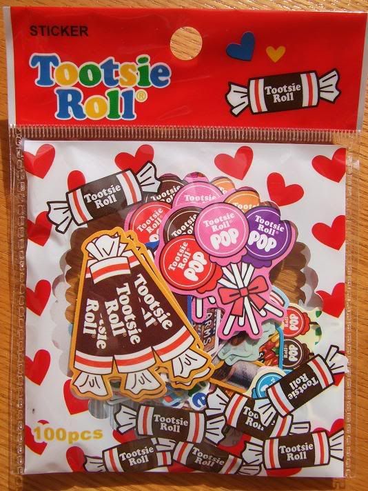 tootsie roll sticker flakes 100 pcs