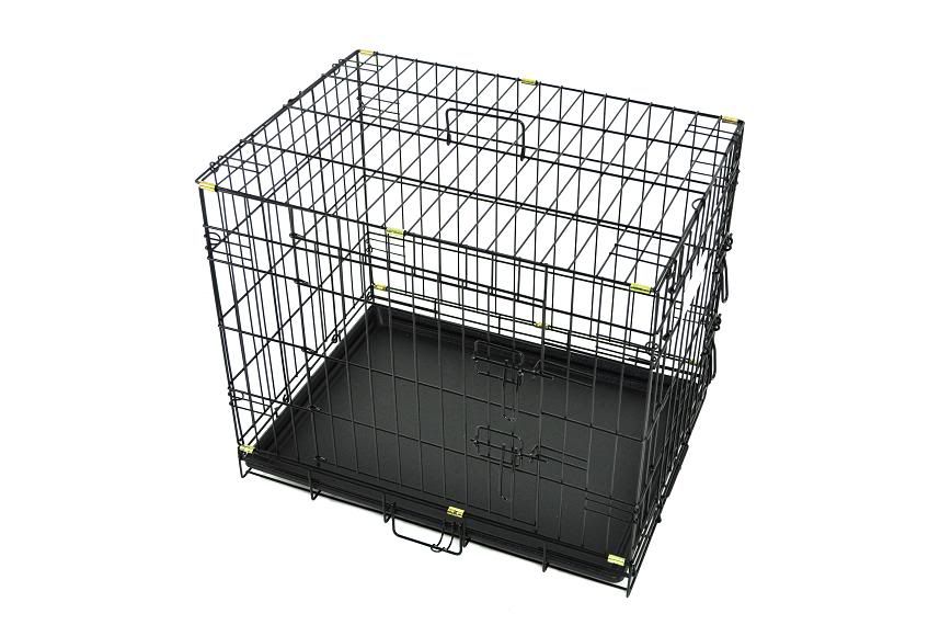 New Champion 24" Portable Folding Dog Pet Crate Cage Kennel Two Door eBay