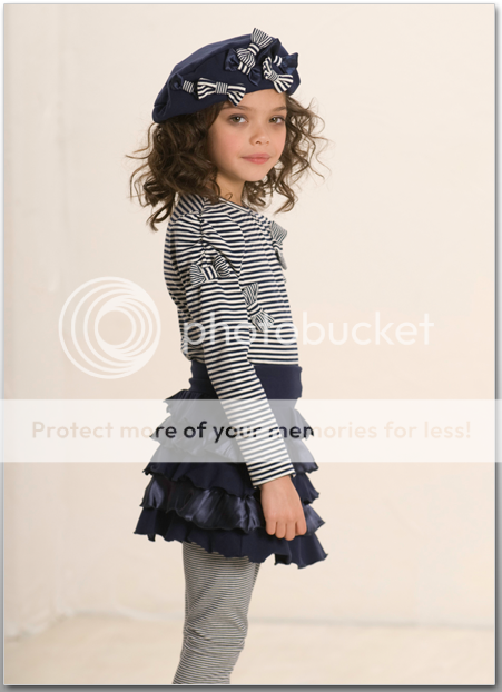 Authentic Brand New Kate Mack 2011 sassy Navy Rive Gauche Tiered