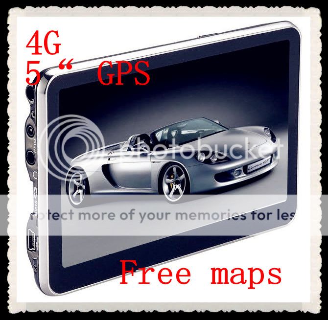 4GB 5 inch Car GPS Nav FM Transmiter MTK Resolution Win CE 6 0 3D Map