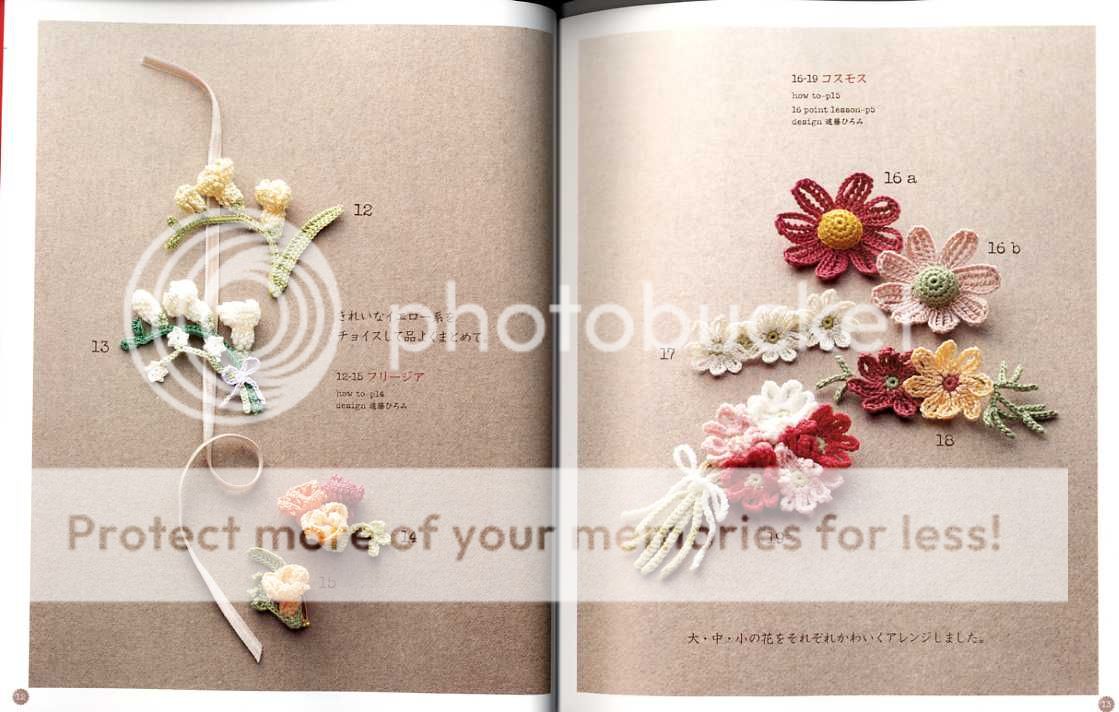 Crochet Corsage Pattern 100   Japanese Craft Book  