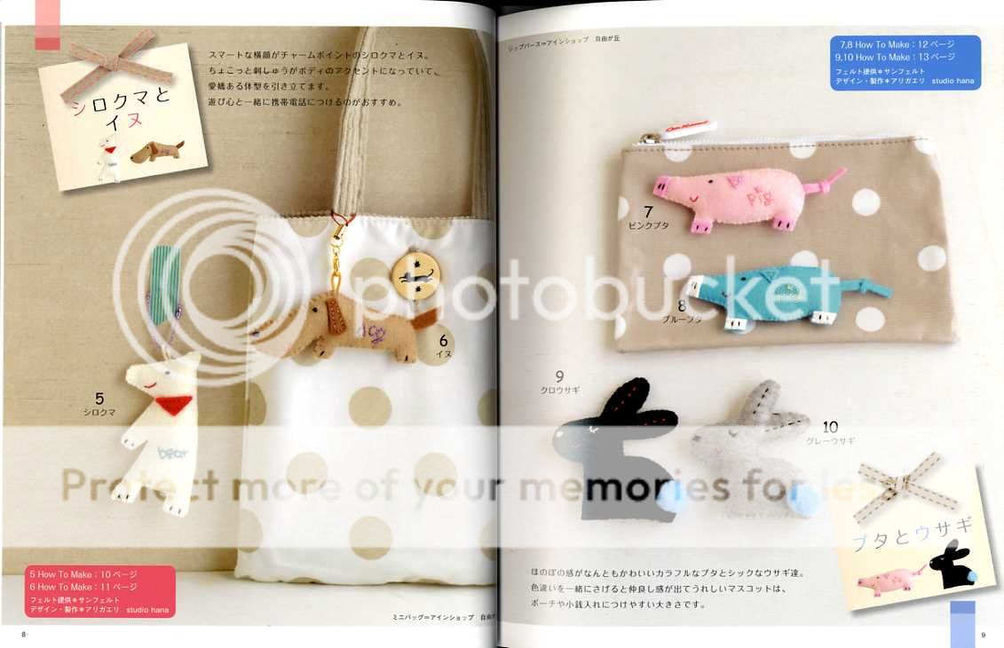 CUTE FELT MASCOT   Japanese Craft Book  