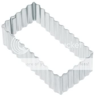 Fluted Oblong Rectangle Biscuit Cookie Pastry Cutter