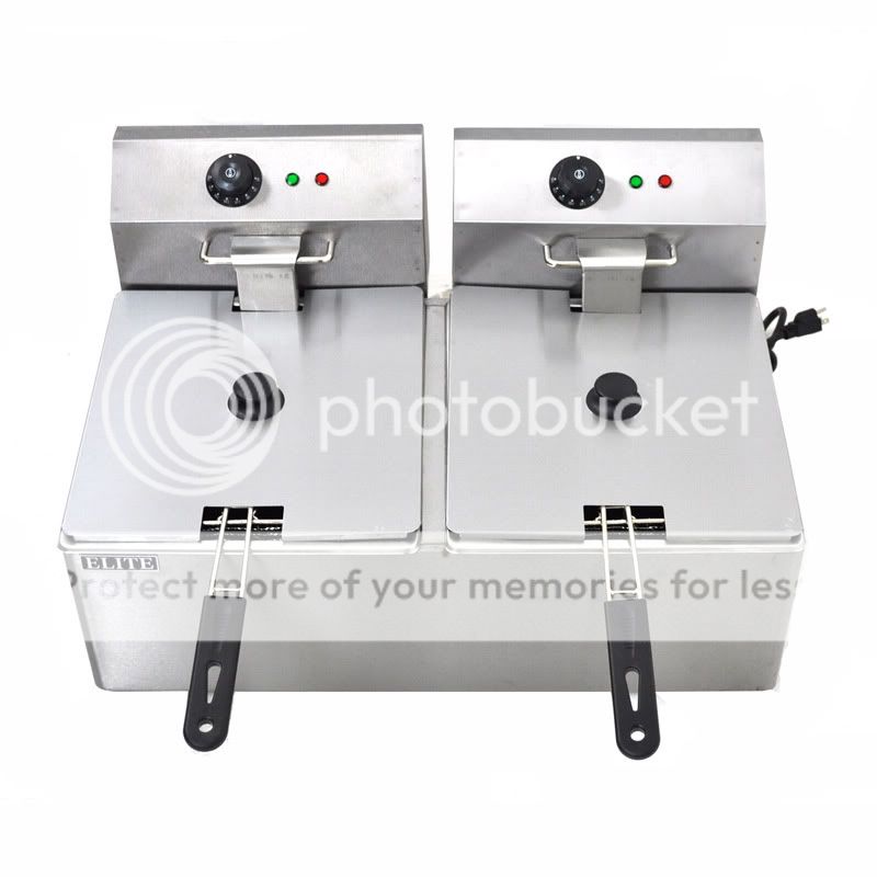 Dual 11 Liters Commercial Electric Deep Fryer Kitchen