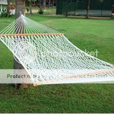 NEW 6MM COTTON ROPE DOUBLE HANGING TREE HAMMOCK BED  