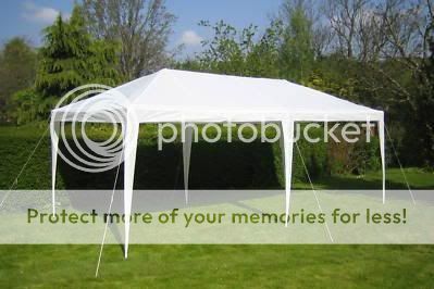 New White 10 x 20 PE Outdoor Canopy Gazebo Party Tent  