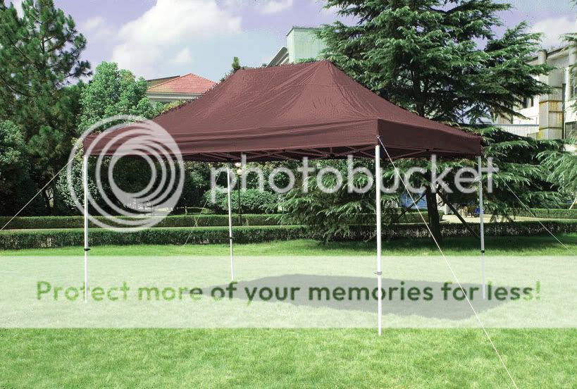 BROWN 10x15 EZ Pop Up Canopy Gazebo Party Wedding Tent NEW  