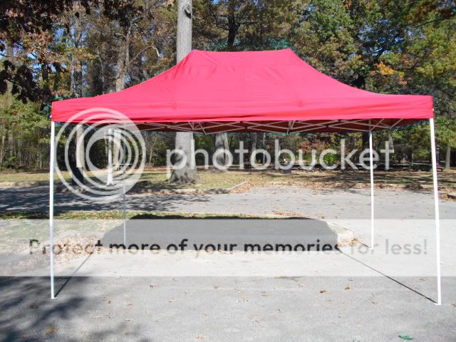 Red 10 x 15 Peak Top EZ Pop Up Canopy Gazebo Party Tent  